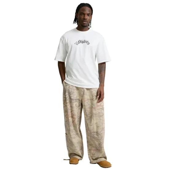 Ed Hardy Faded Gothic Skull T-Shirt Άσπρο