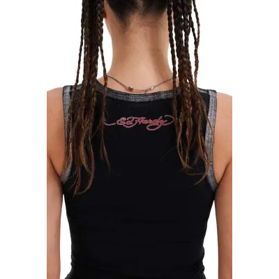 Ed Hardy NYC Skull Top Μαύρο