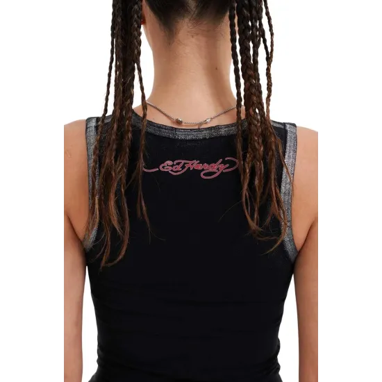 Ed Hardy NYC Skull Top Μαύρο