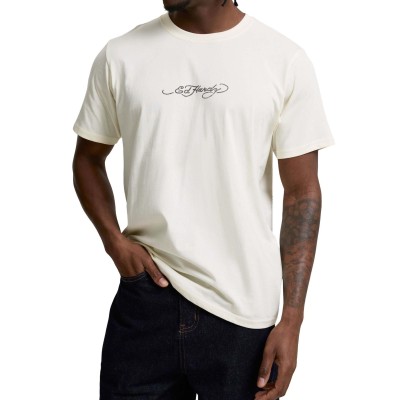 Ed Hardy Mens Dragon Panther Regular T-Shirt Μπεζ