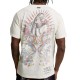 Ed Hardy Mens Dragon Panther Regular T-Shirt Μπεζ