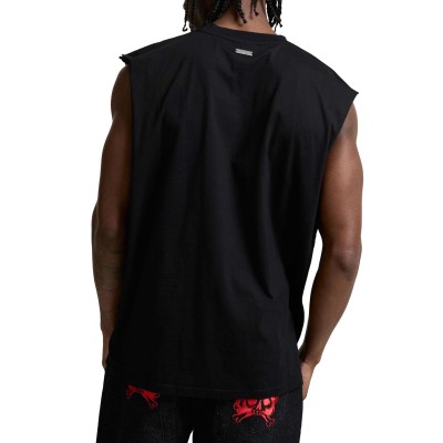 Ed Hardy Mens Flying Dragon Sleeveless T-Shirt Μαύρο