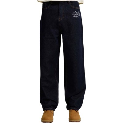 Ed Hardy Mens Embroidered Panther Relaxed Jeans