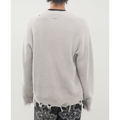 ED HARDY Soaring Los Angeles Cotton Knitted Crew Neck Jumper Γκρι