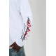 Ed Hardy Flying Twin Dragon Graphic Long Sleeve T-Shirt Άσπρο
