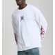 Ed Hardy Flying Twin Dragon Graphic Long Sleeve T-Shirt Άσπρο