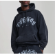 Ed Hardy Mens Gothic Flaming Dragon Acid Wash Relaxed Hoodie Μαύρο