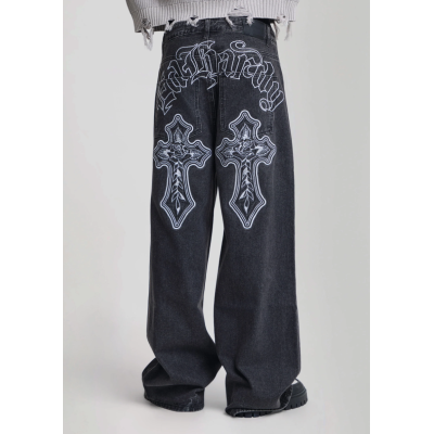 Ed Hardy Gothic Contrast Cross XXtra Jeans Μαύρο
