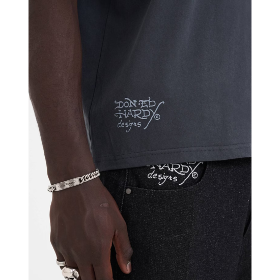 Ed Hardy Death Before Dishonor Eagle T-shrt Γκρι