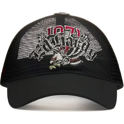 Ed Hardy 1971 Soaring Eagle Full Mesh Cap Μαύρο