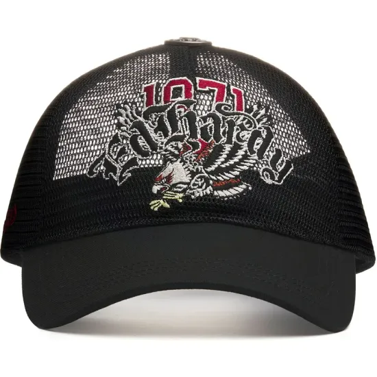 Ed Hardy 1971 Soaring Eagle Full Mesh Cap Μαύρο