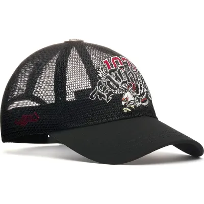 Ed Hardy 1971 Soaring Eagle Full Mesh Cap Μαύρο