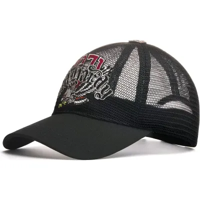 Ed Hardy 1971 Soaring Eagle Full Mesh Cap Μαύρο