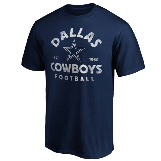 Fanatics Dallas Cowboys Vintage Arch T-Shirt Navy Μπλε