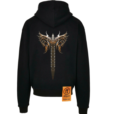 Forgotten Faces CHROME WINGS ULTRA HEAVY OVERSIZED Hoodie Μαύρο Forgotten Faces CHROME WINGS ULTRA HEAVY OVERSIZED Hoodie Μαύρο
