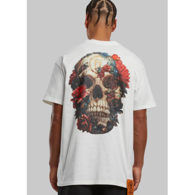 Forgotten Faces Overgrown Skull Oversize White