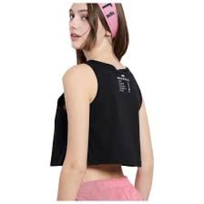 Bdtk Γυναικεία αμάνικη μπλούζα Crop Mαύρο