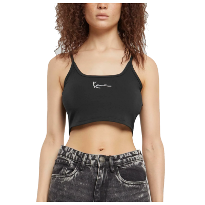 Karl Kani SMALL SIGNATURE ESSENTIAL CROP  Μαύρο Karl Kani SMALL SIGNATURE ESSENTIAL CROP  Μαύρο