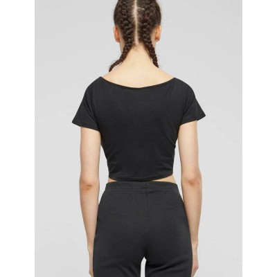 KARL KANI KK OG GATHERING CROP TEE BLACK Μαύρο
