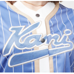 Karl Kani Varsity Pinstripe Baseball Shirt Μώβ