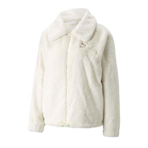 PUMA Classics Faux Fur Jacket Άσπρο