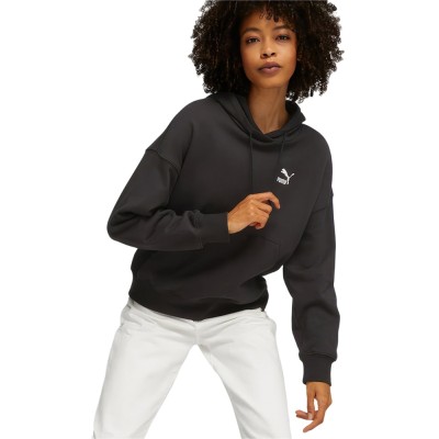 Puma Classics Oversized Hoodie Μαύρο