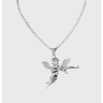 Iced Out Cupid AK-47 Chain Necklace
