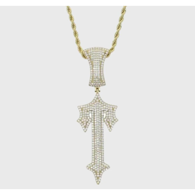 Iced Out Trapstar Irongate Chain Necklace Χρυσό