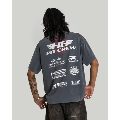 Homeboy Pit Crew Unisex T-Shirt Γκρι