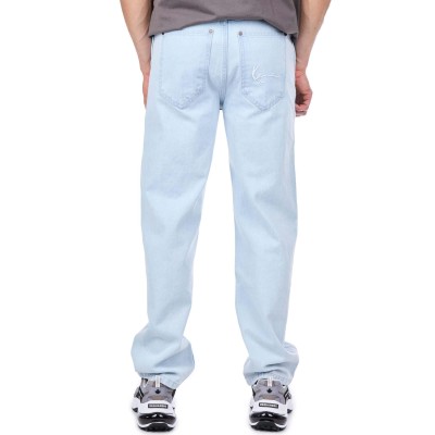 KARL KANI SMALL SIGNATURE BAGGY FIVE POCKET DENIM BLEACHED BLUE Μπλε KARL KANI SMALL SIGNATURE BAGGY FIVE POCKET DENIM BLEACHED BLUE Μπλε