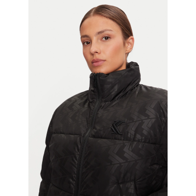 KARL KANI OG AOP Crop Puffer Jacket Μαύρο KARL KANI OG AOP Crop Puffer Jacket Μαύρο