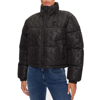 KARL KANI OG AOP Crop Puffer Jacket Μαύρο KARL KANI OG AOP Crop Puffer Jacket Μαύρο