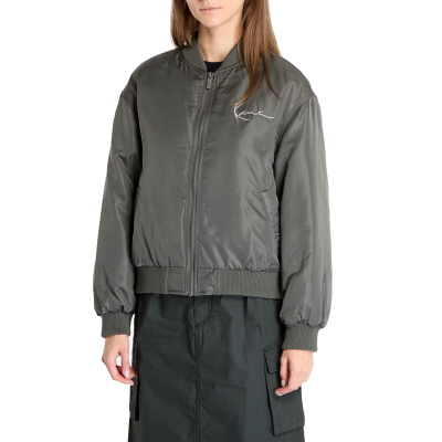 Karl Kani Chest Signature Bomber Jacket Γκρι Karl Kani Chest Signature Bomber Jacket Γκρι
