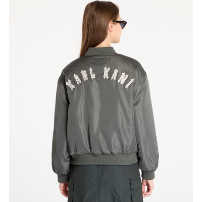 Karl Kani Chest Signature Bomber Jacket Γκρι
