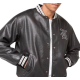 Karl Kani Western PU Leather College Jacket Μαύρο