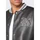 Karl Kani Western PU Leather College Jacket Μαύρο