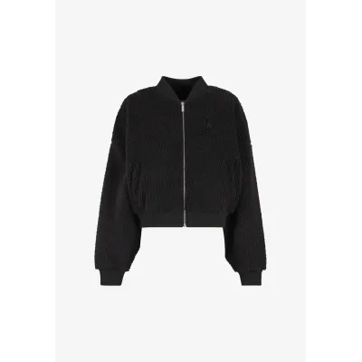 KARL KANI TEDDY FLEECE BOMBER JACKET 
