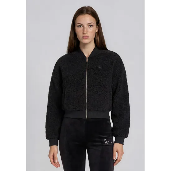 KARL KANI TEDDY FLEECE BOMBER JACKET KARL KANI TEDDY FLEECE BOMBER JACKET