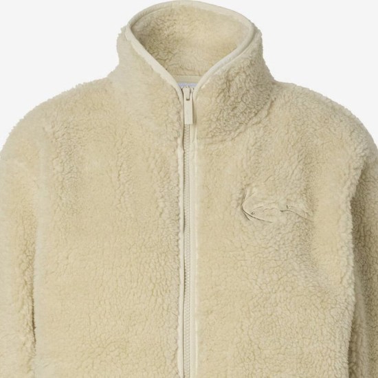 Karl Kani Signature Essential Teddy Track Jacket Ζακέτα Γυναικεία – Beige