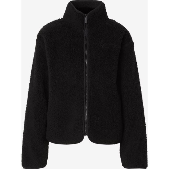 Karl Kani Signature Essential Teddy Track Jacket Women’s – Black Karl Kani Signature Essential Teddy Track Jacket Women’s – Black