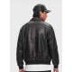 Karl Kani Signature PU Leather Bomber Jacket Μαύρο Karl Kani Signature PU Leather Bomber Jacket Μαύρο