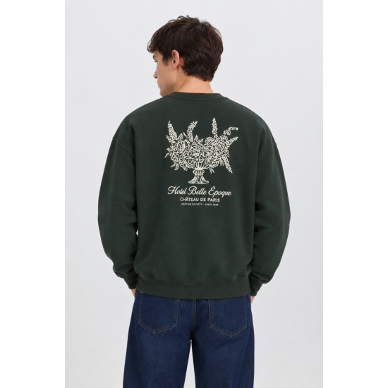 Kaotiko Garland Oversize Sweatshirt Green
