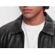 Karl Kani Signature PU Leather Bomber Jacket Μαύρο Karl Kani Signature PU Leather Bomber Jacket Μαύρο