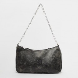 Karl Kani OG Crackle PU Knot Chain Shoulder Bag Μαύρο