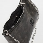 Karl Kani OG Crackle PU Knot Chain Shoulder Bag Μαύρο