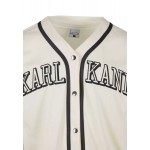 Karl Kani College Baseball shirt Off White/black Μπεζ