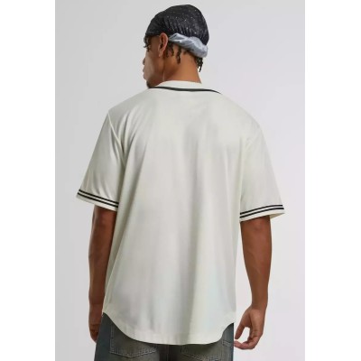 Karl Kani College Baseball shirt Off White/black Μπεζ Karl Kani College Baseball shirt Off White/black Μπεζ