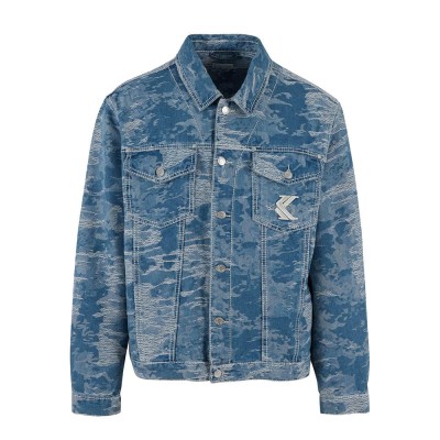 Karl Kani Ανδρικό jacket OG K Distress Camo Os Denim Jacket Μπλε Karl Kani Ανδρικό jacket OG K Distress Camo Os Denim Jacket Μπλε