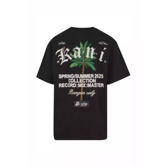 KARL KANI PALM PRINT T-SHIRT Mαύρο