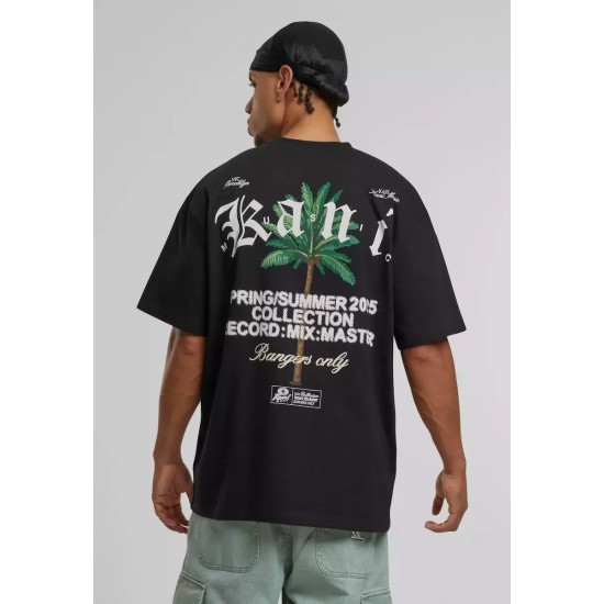KARL KANI PALM PRINT T-SHIRT Mαύρο